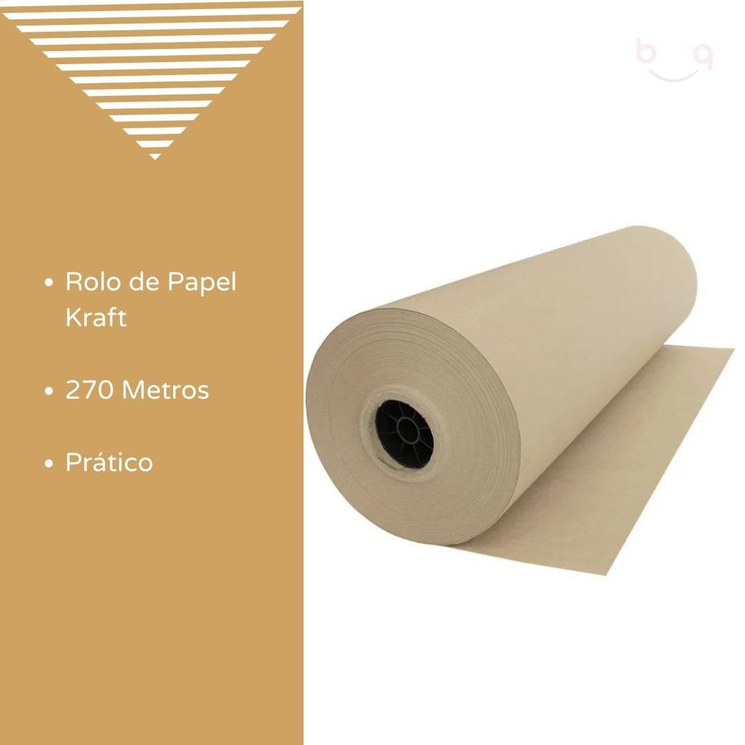 Rolo de papel kraft bobina 270 metros para embalar produtos - Nilpel ...