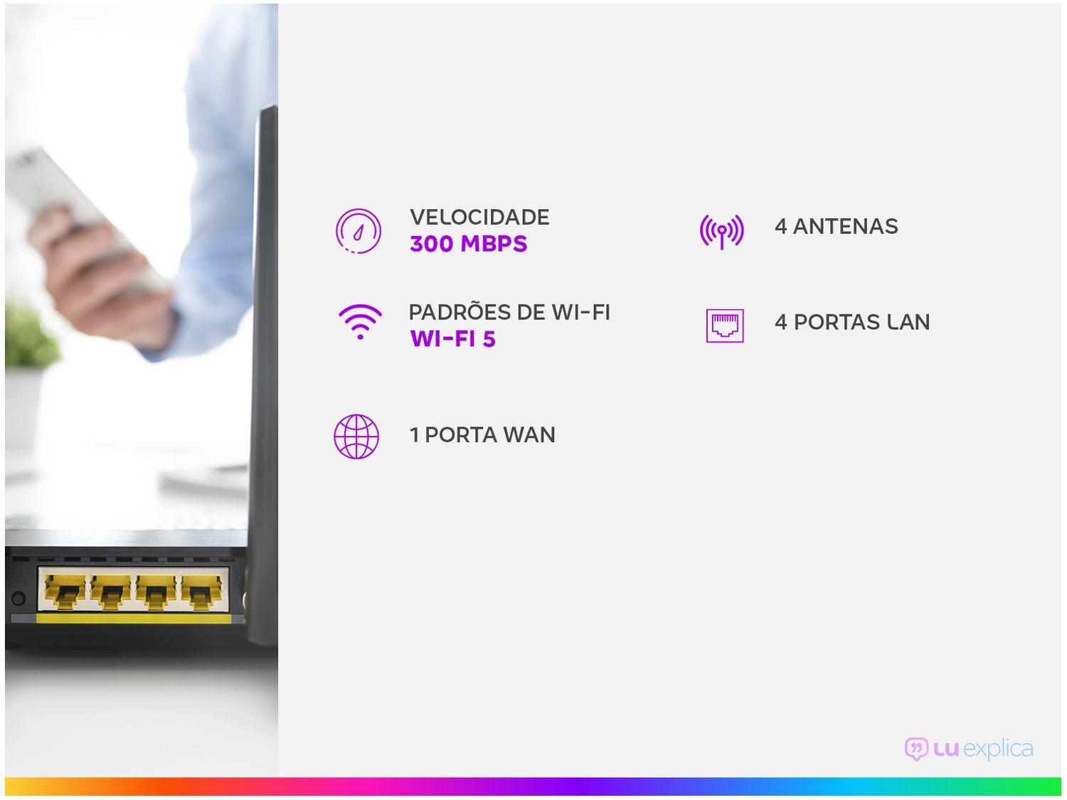 Roteador TP-Link Archer C6 300Mbps 4 Antenas