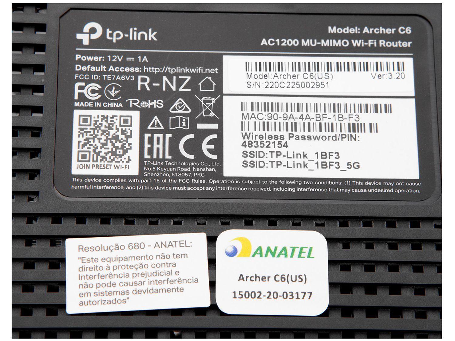 Roteador TP-Link Archer C6 300Mbps 4 Antenas