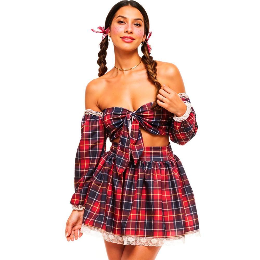 Saia Xadrez Roupa Adulta Roupa Feminina Saias Para Festa Junina