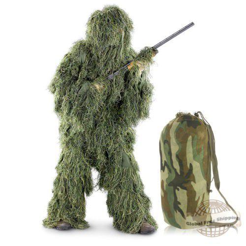 Roupa Camuflada 3D Ghillie caça Sniper