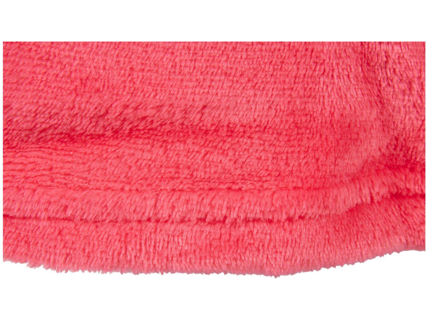 Roupão de Inverno de Microfibra Atlântica Pompom Framboesa com Capuz