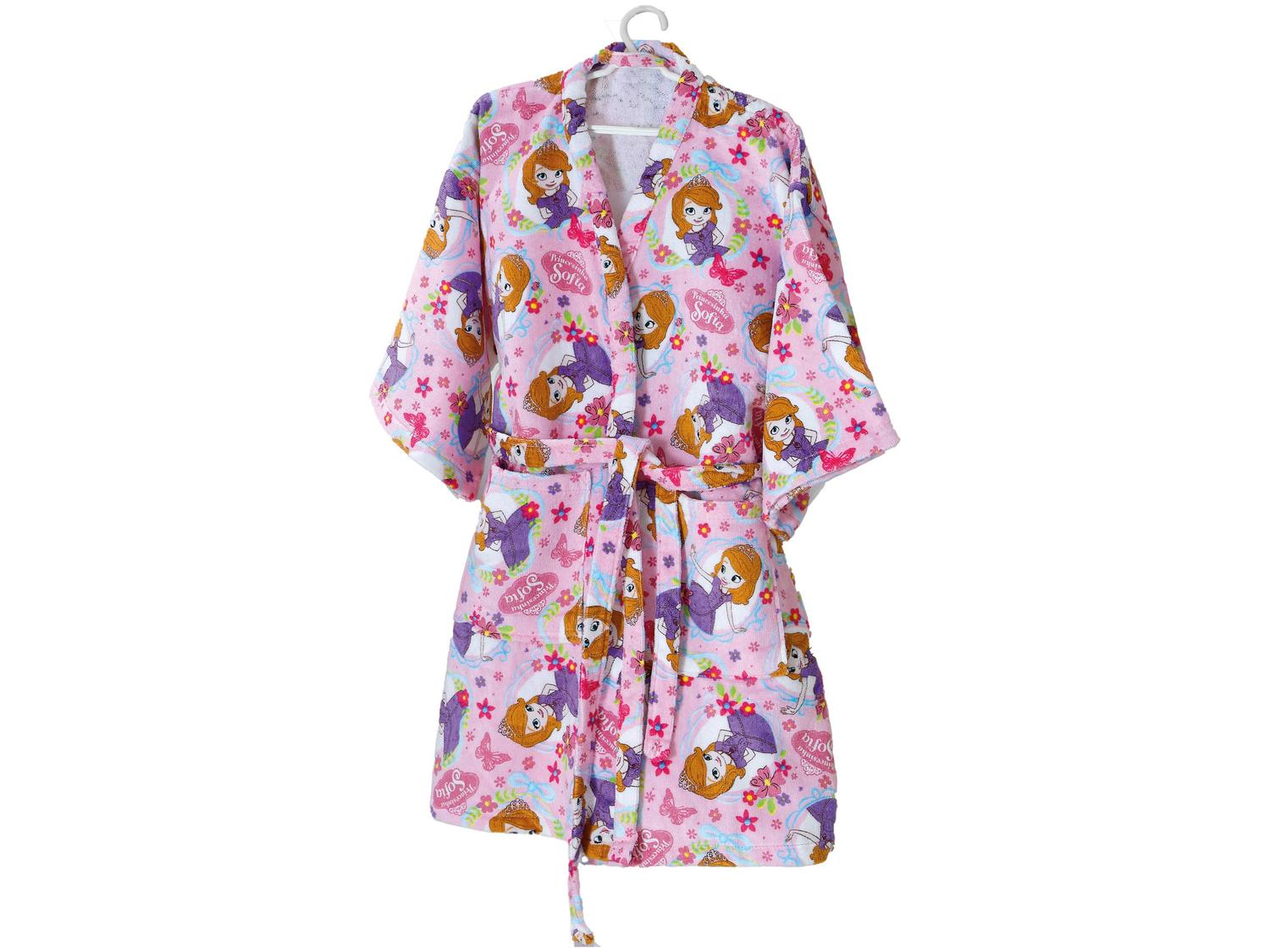 Roupão Infantil Döhler Felpa Velour Princesa Sofia Disney Rosa Claro