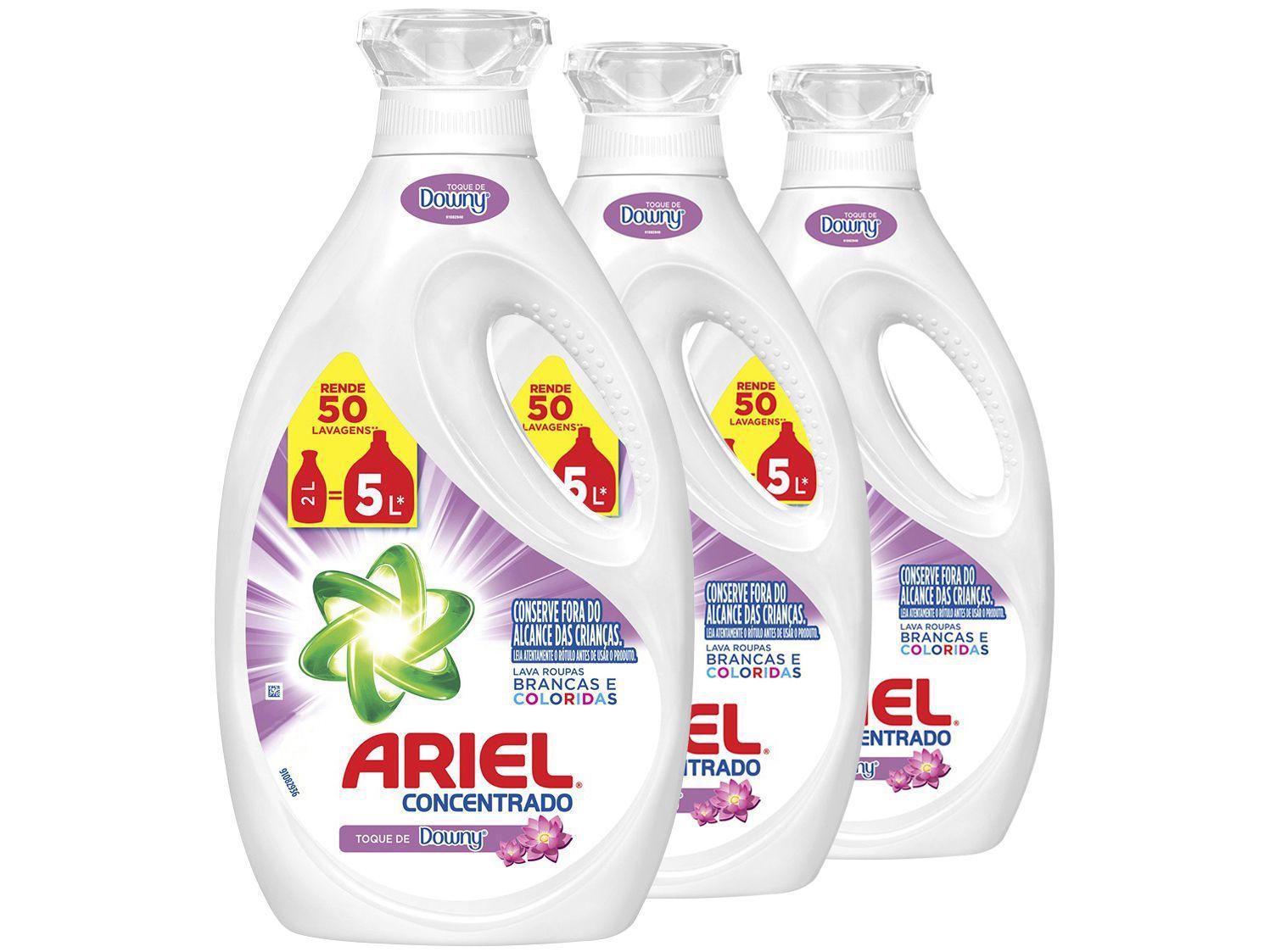 Sabão Líquido Ariel Concentrado Com Toque De Downy 50 Lavagens 2L 3 Unidades Sabão Sabão Líquido Ariel Concentrado Com Toque De Downy 50 Lavagens 2L 3 Unidades Sabão
