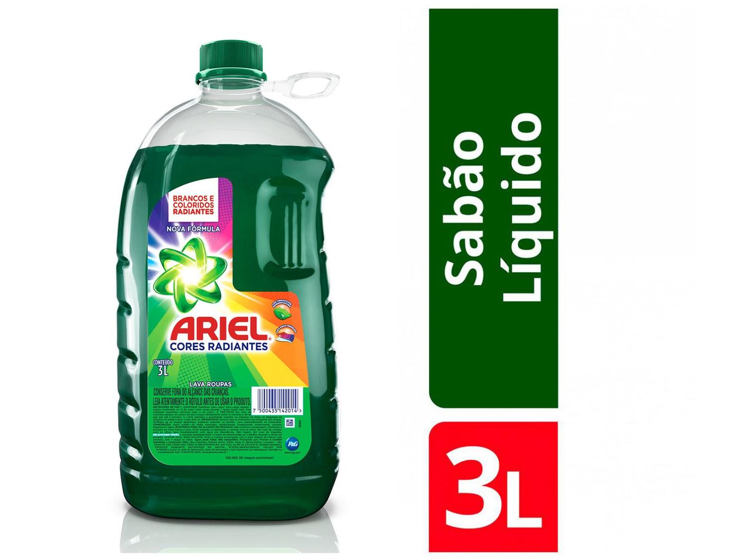 Sabão Líquido Ariel Cores Radiantes 3L