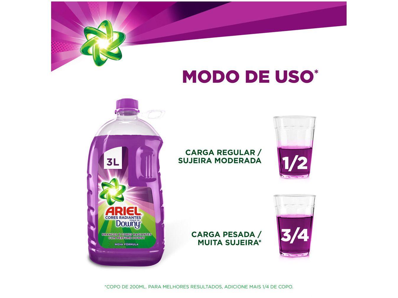 Sabão Líquido Ariel Cores Radiantes Toque de Downy