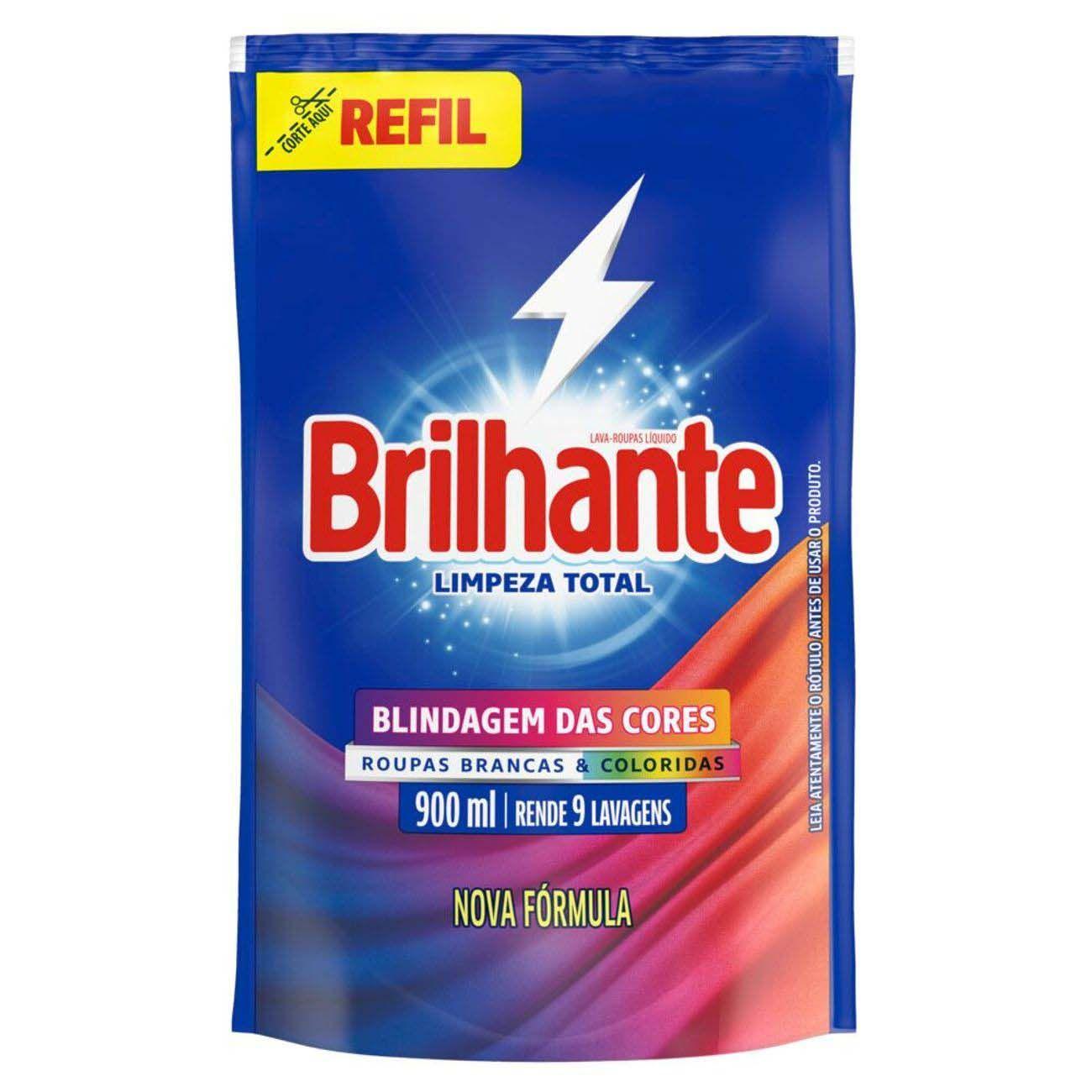 Sabão Líquido Brilhante Limpeza Total Blindagem das Cores 900ml Refil