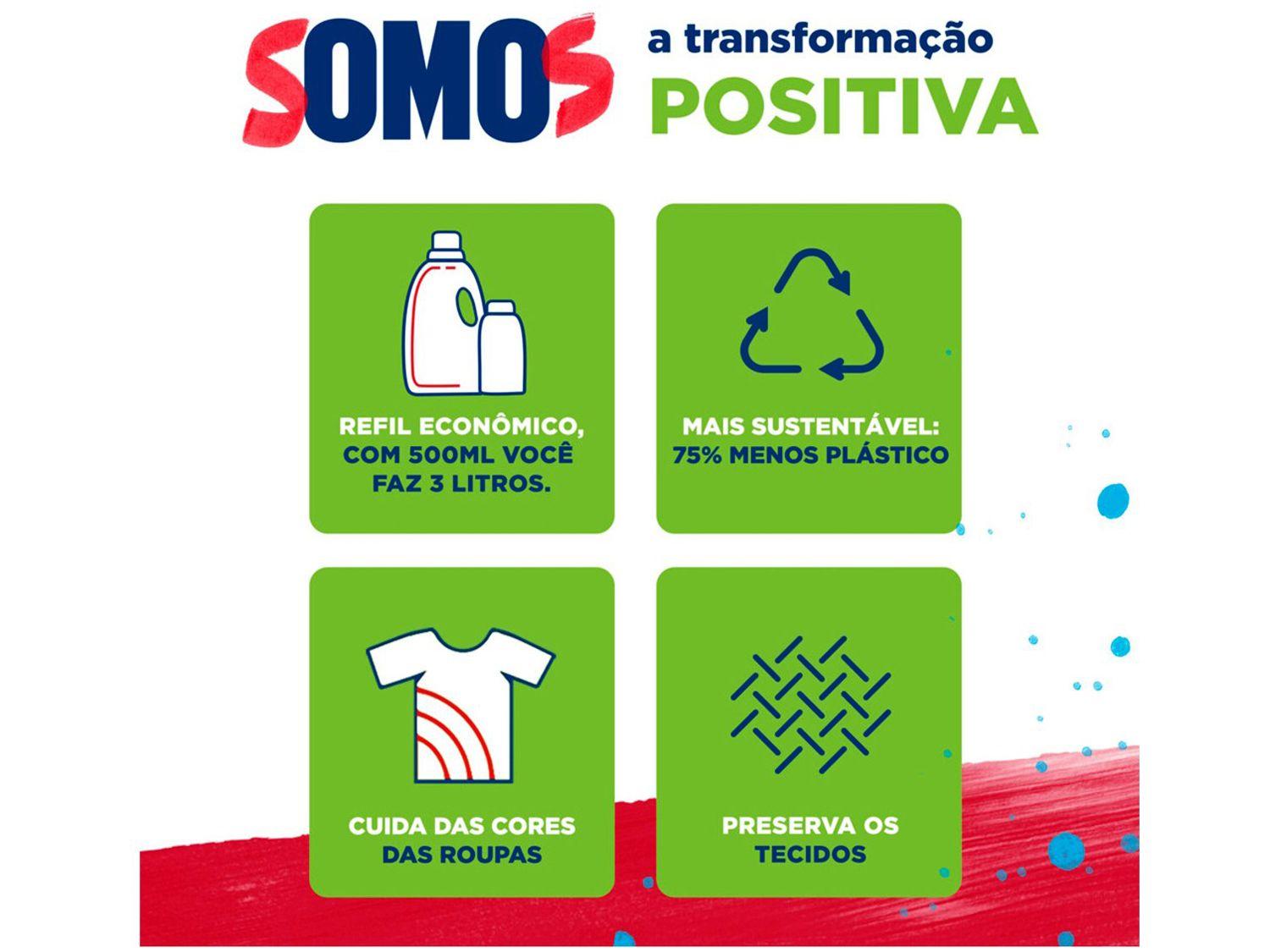 Sabão Líquido Concentrado Omo Lavagem Perfeita Refil 500ml