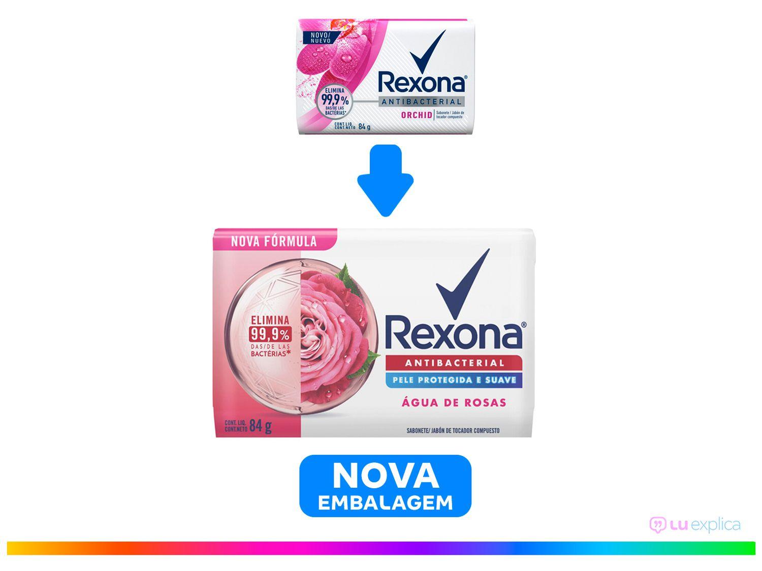 Sabonete em Barra Rexona Água de Rosas 84g