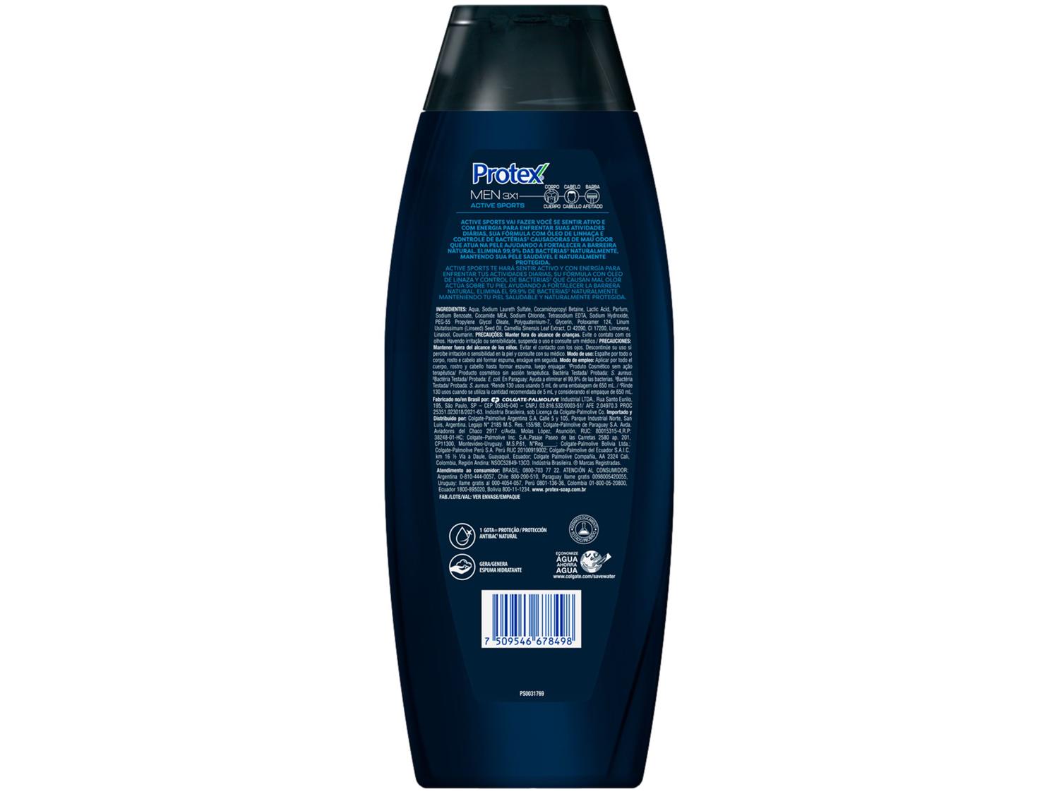Sabonete Líquido para o Corpo Protex Men 3x1