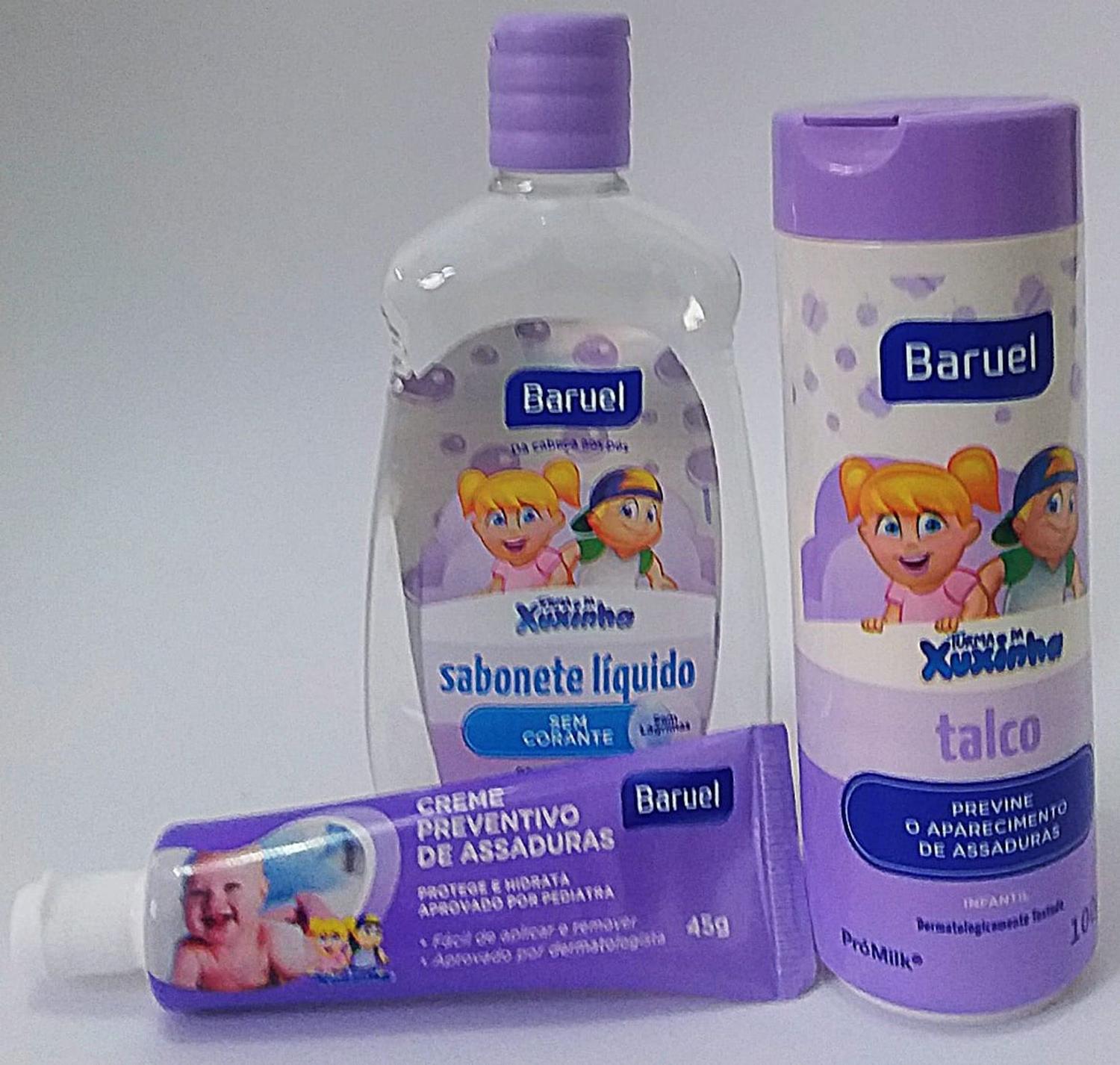 Sabonete Liquido Pequeno Talco E Creme Para Prevenir Assadura Kit Cha De Bebe Turma Da Xuxinha Baruel Produtos Infantil Bebes Magazine Luiza