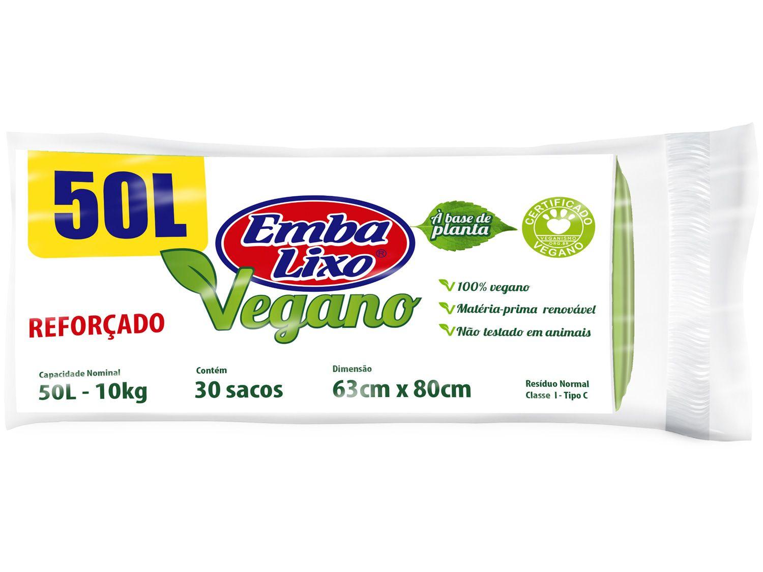 Saco de Lixo Verde 50L Reforçado Embalixo Vegano