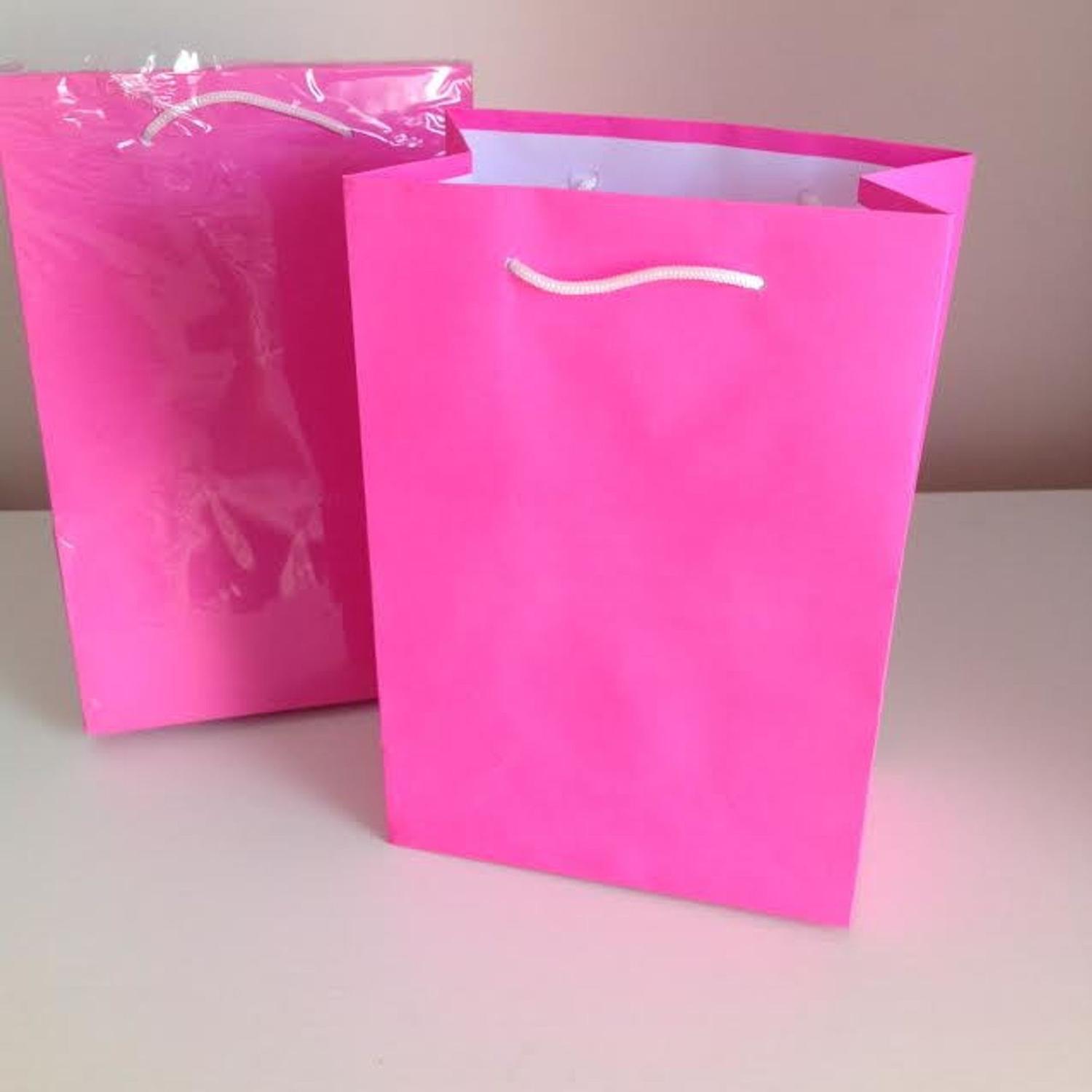 Sacola de papel rosa pink Clearance