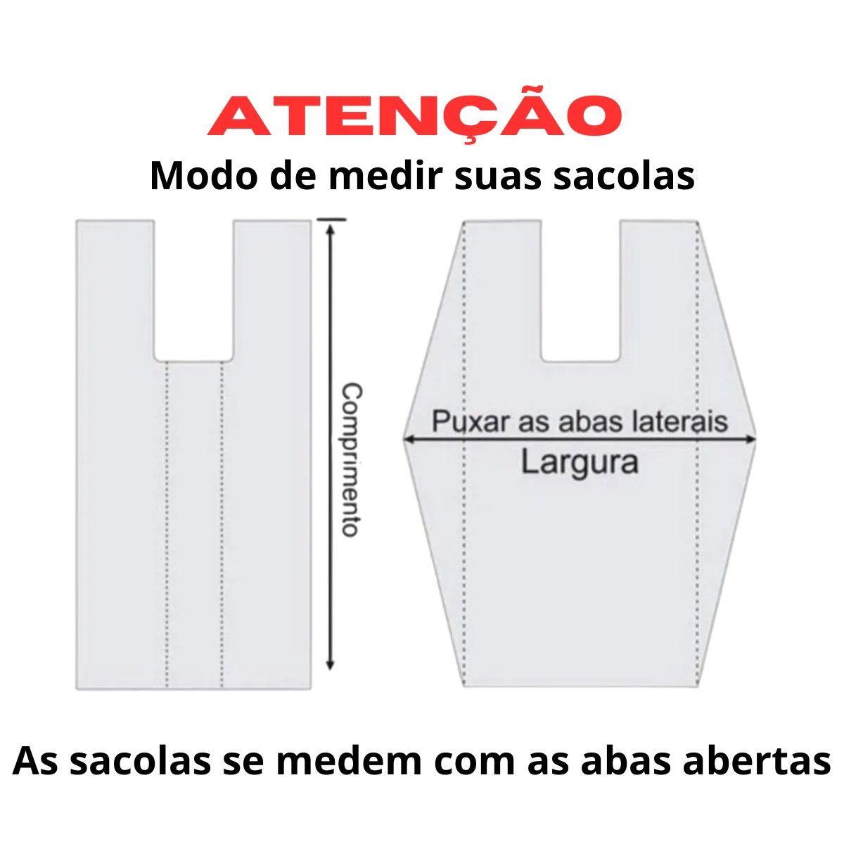 Imagem de Sacola plástica reforçada 1kg vários tamanhos na cor verde