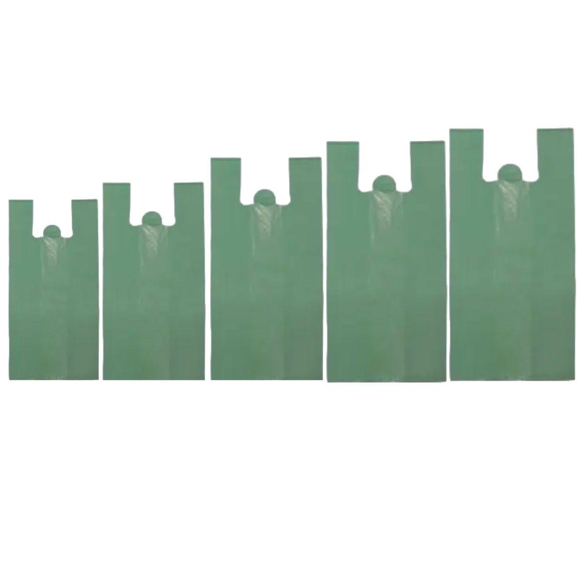 Imagem de Sacola plástica reforçada 1kg vários tamanhos na cor verde