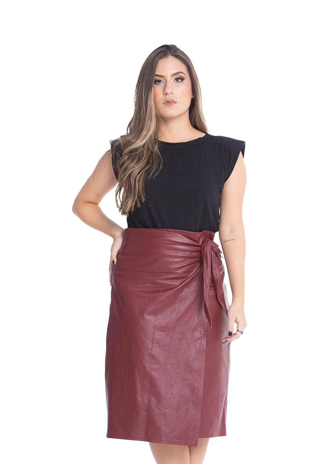 Sweat Pollinate Ban Saia de Couro Transpassada Vermelho - Parra Couros - Saia Feminina - Magazine Luiza Sweat Pollinate Ban Saia de Couro Transpassada Vermelho - Parra Couros - Saia Feminina - Magazine Luiza