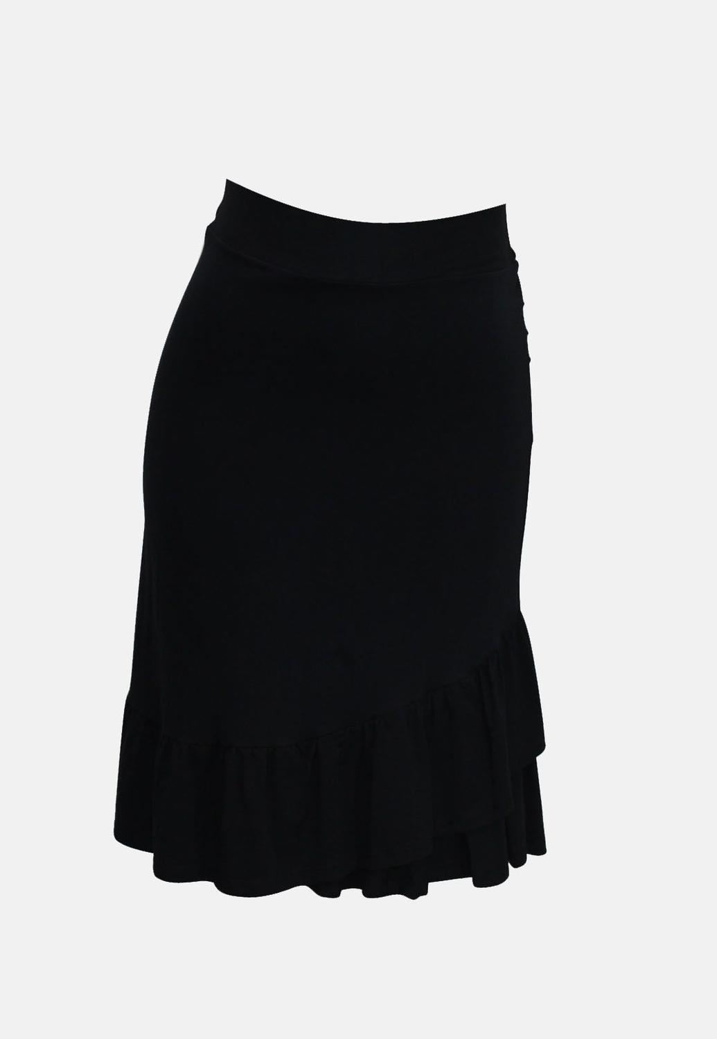 Moda Evangelica Saia Midi Preta Babado Saia Preta Social Evangelica