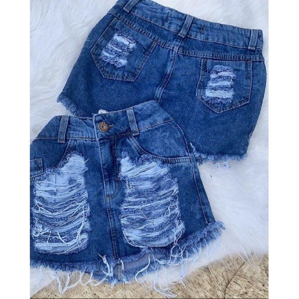 Saia jeans hot pants 2025