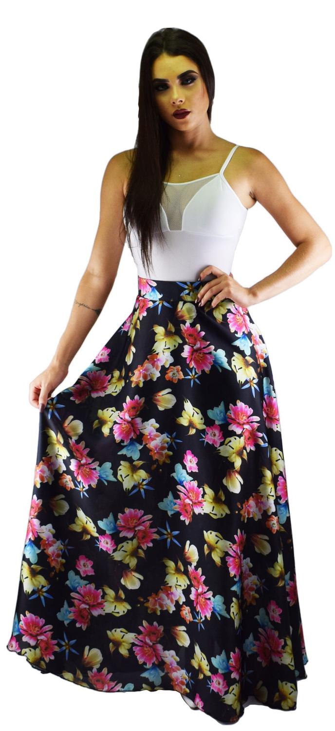 saia longa acinturada