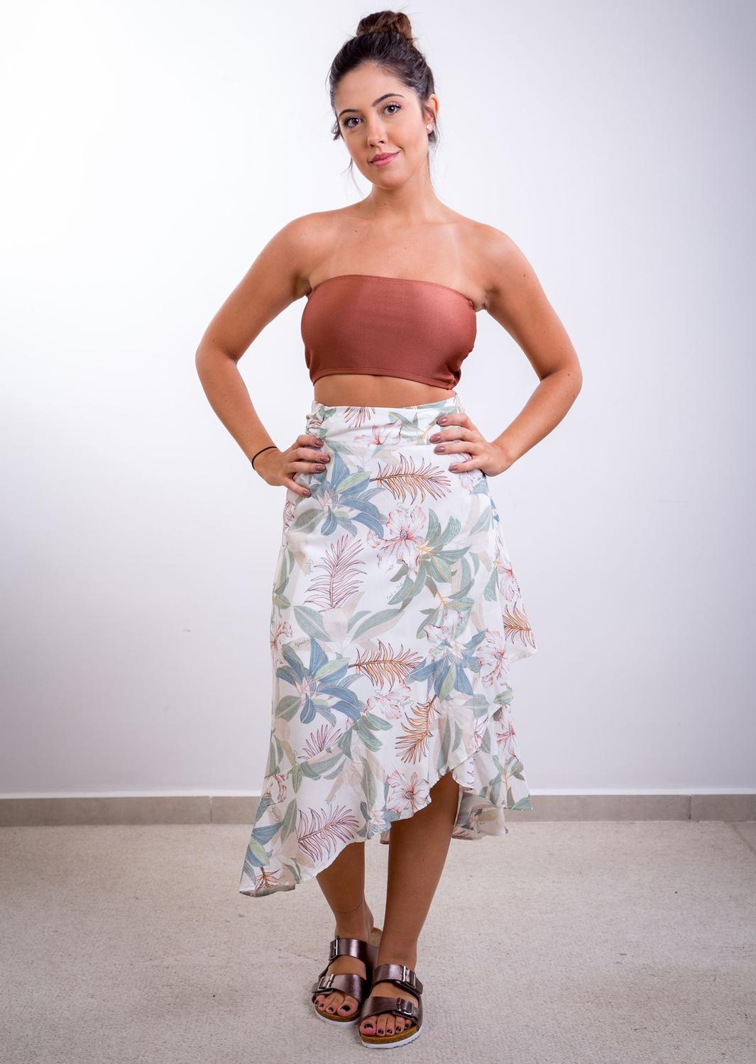 saia envelope midi estampada