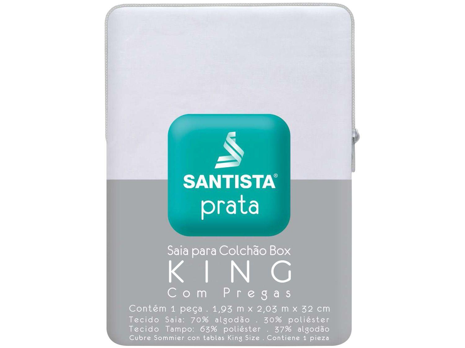 Saia para Cama Box King Size Prata