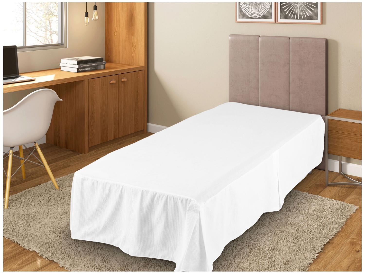 Saia para Cama Box Solteiro Premium Piquet 90x190cm Artex