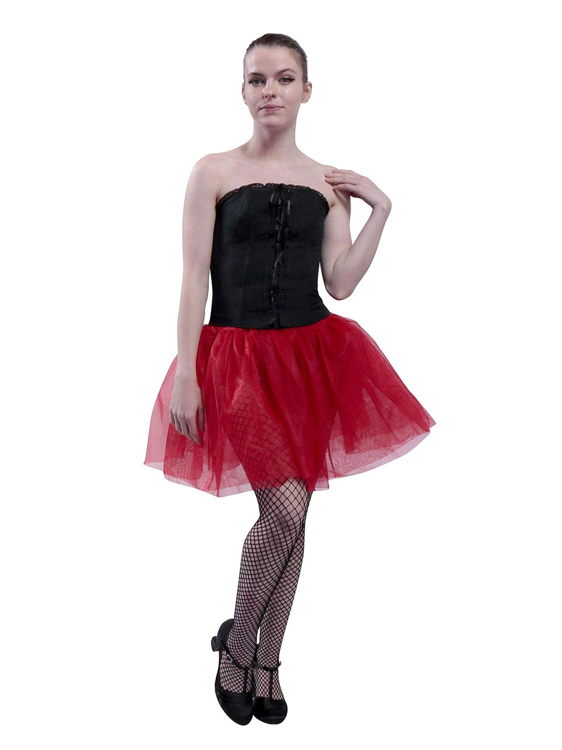 Saia tutu BellaSous Queen Red em estilo princesa ou estilo balé