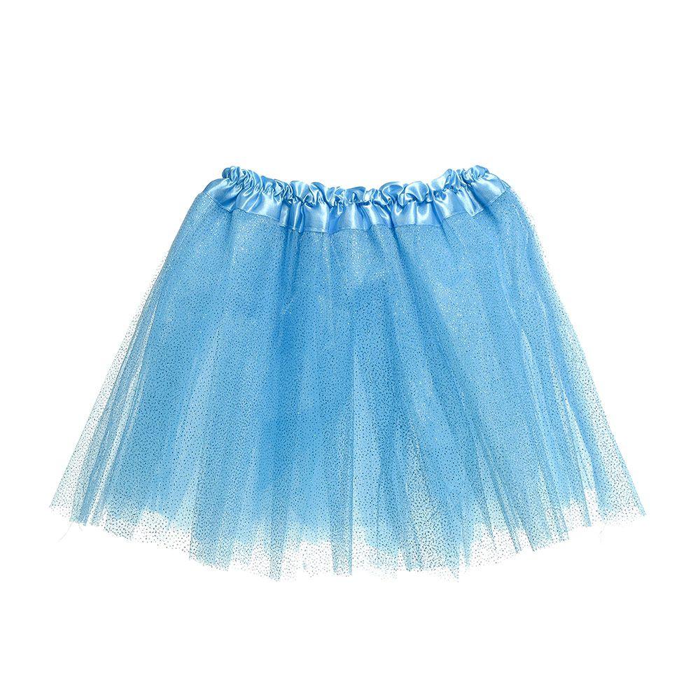 saia de tule azul infantil