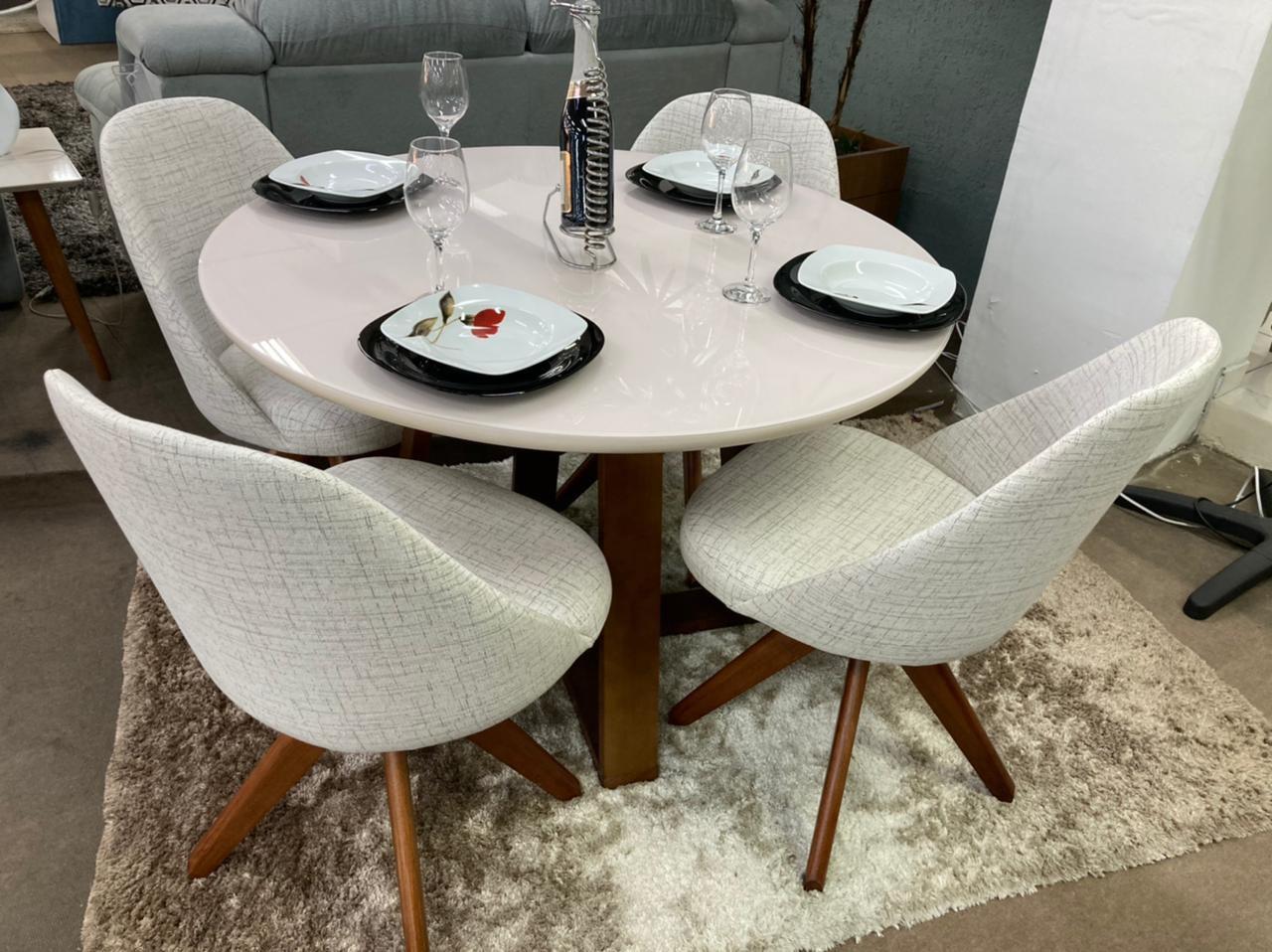 Mesa De Jantar Redonda Para 4 Pessoas Modernas