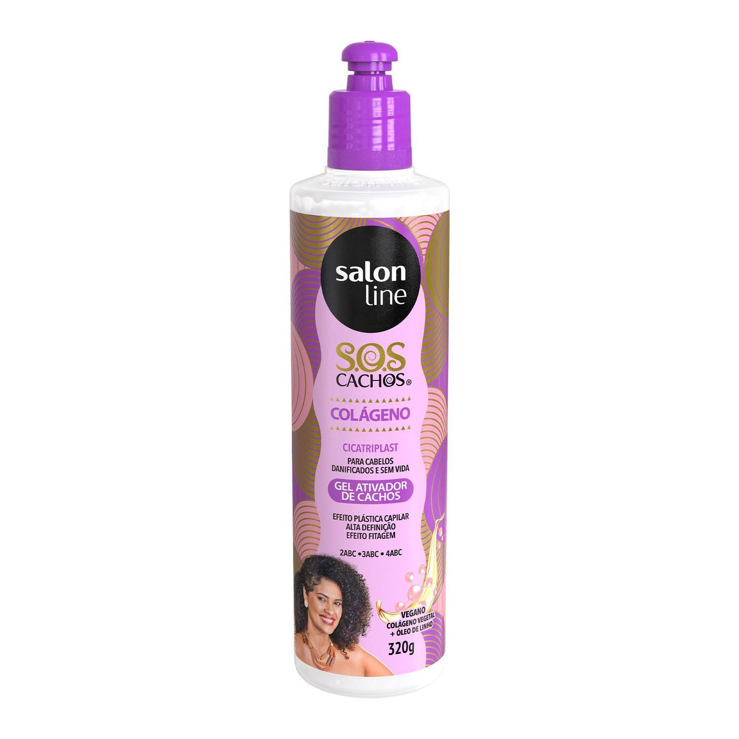 Salon Line Gel Ativador Sos Cachos Colageno 3g Ativador De Cachos Magazine Luiza