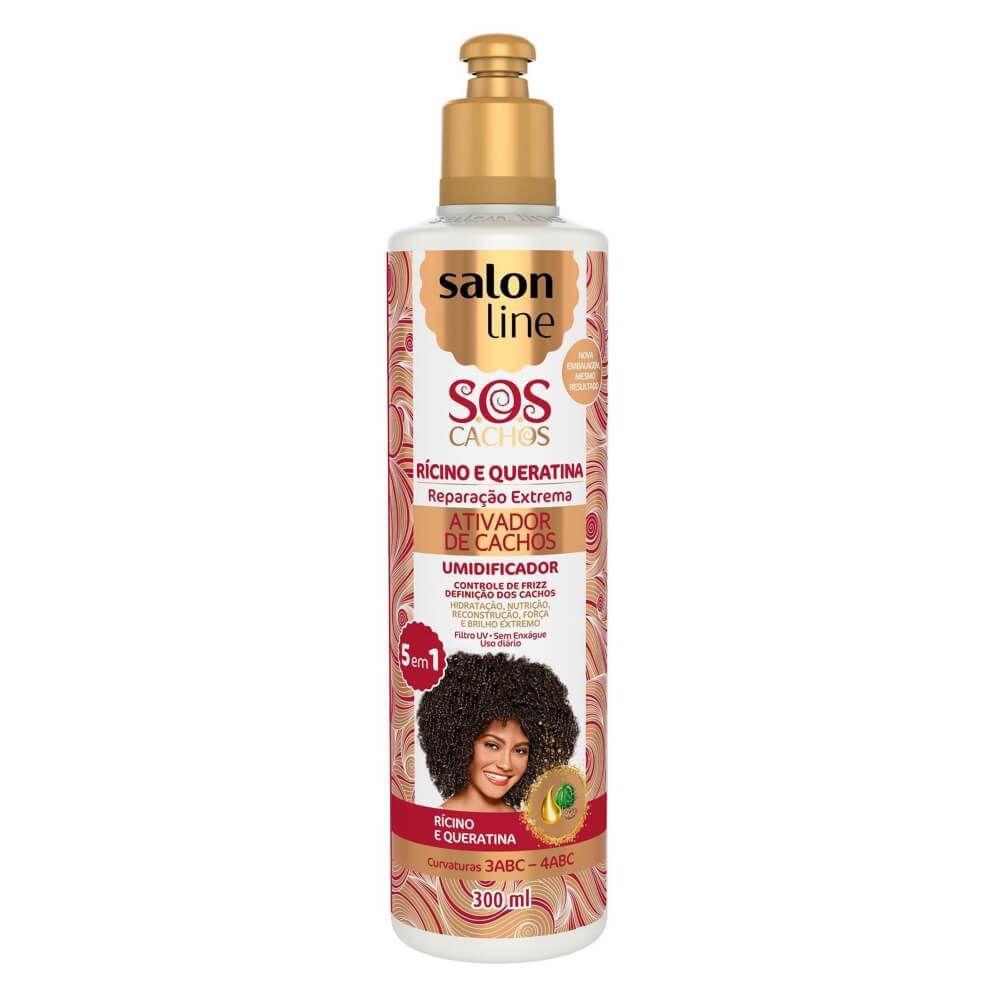 Salon Line Ricino Queratina Ativador De Cachos 300ml Ativador De Cachos Magazine Luiza