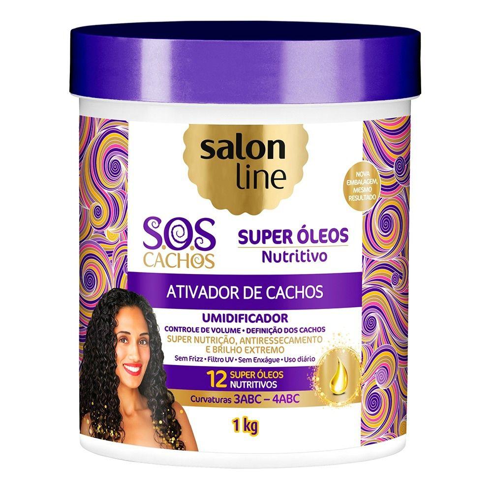 Salon Line Sos Cachos Ativador De Cachos Super Oleos Nutritivos 1kg Ativador De Cachos Magazine Luiza