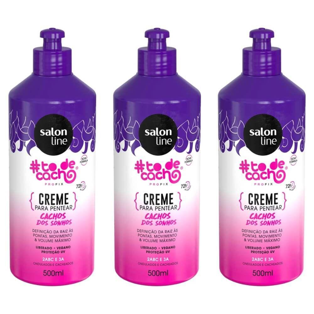 Salon Line Todecacho Cachos Dos Sonhos Creme Para Pentear 500ml Kit C 03 Desembaracante Magazine Luiza