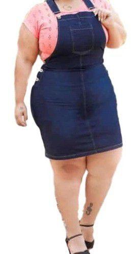 vestido jeans plus size barato