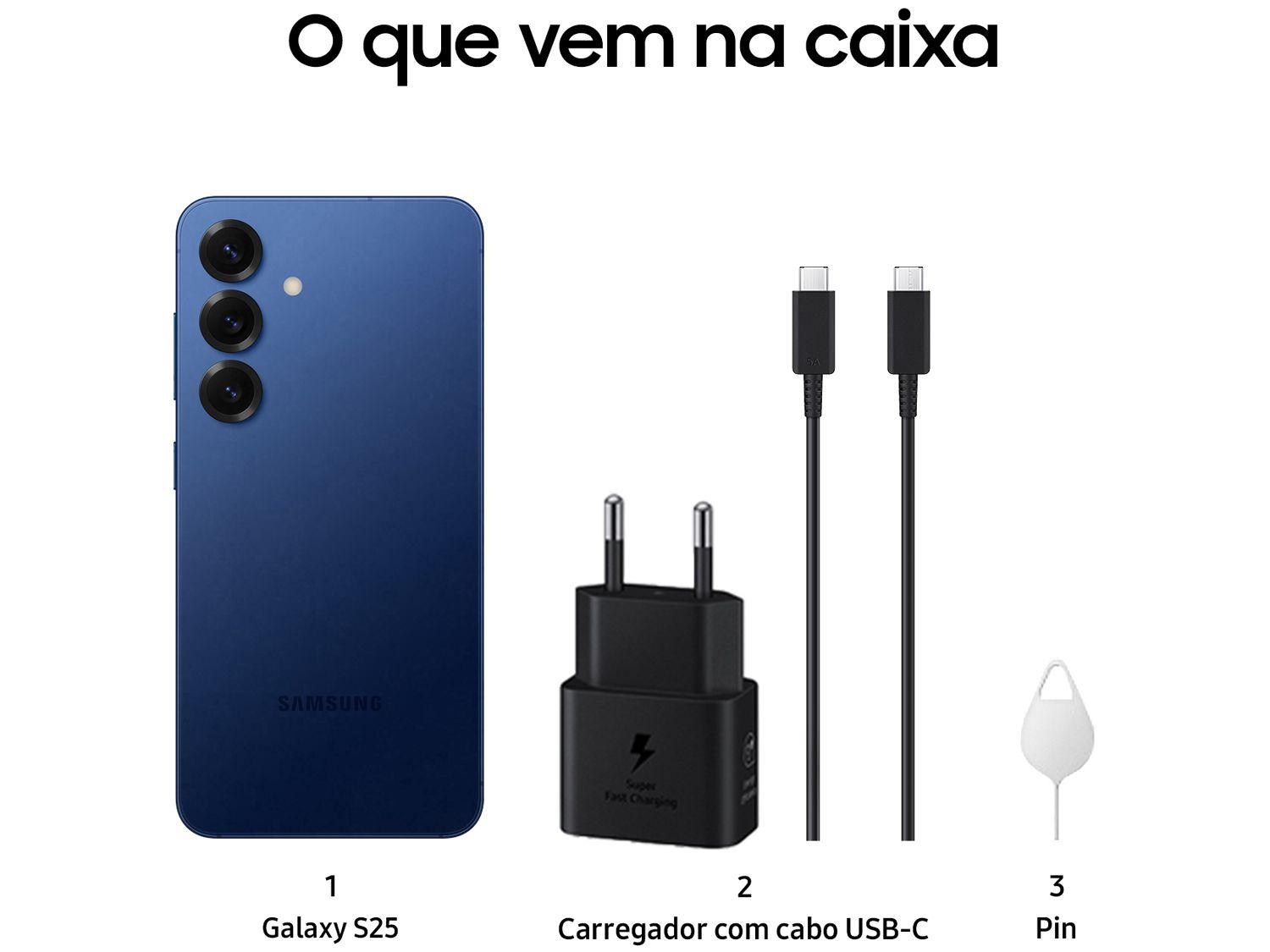 Samsung Galaxy S25 5G 256GB Galaxy AI Azul Marinho
