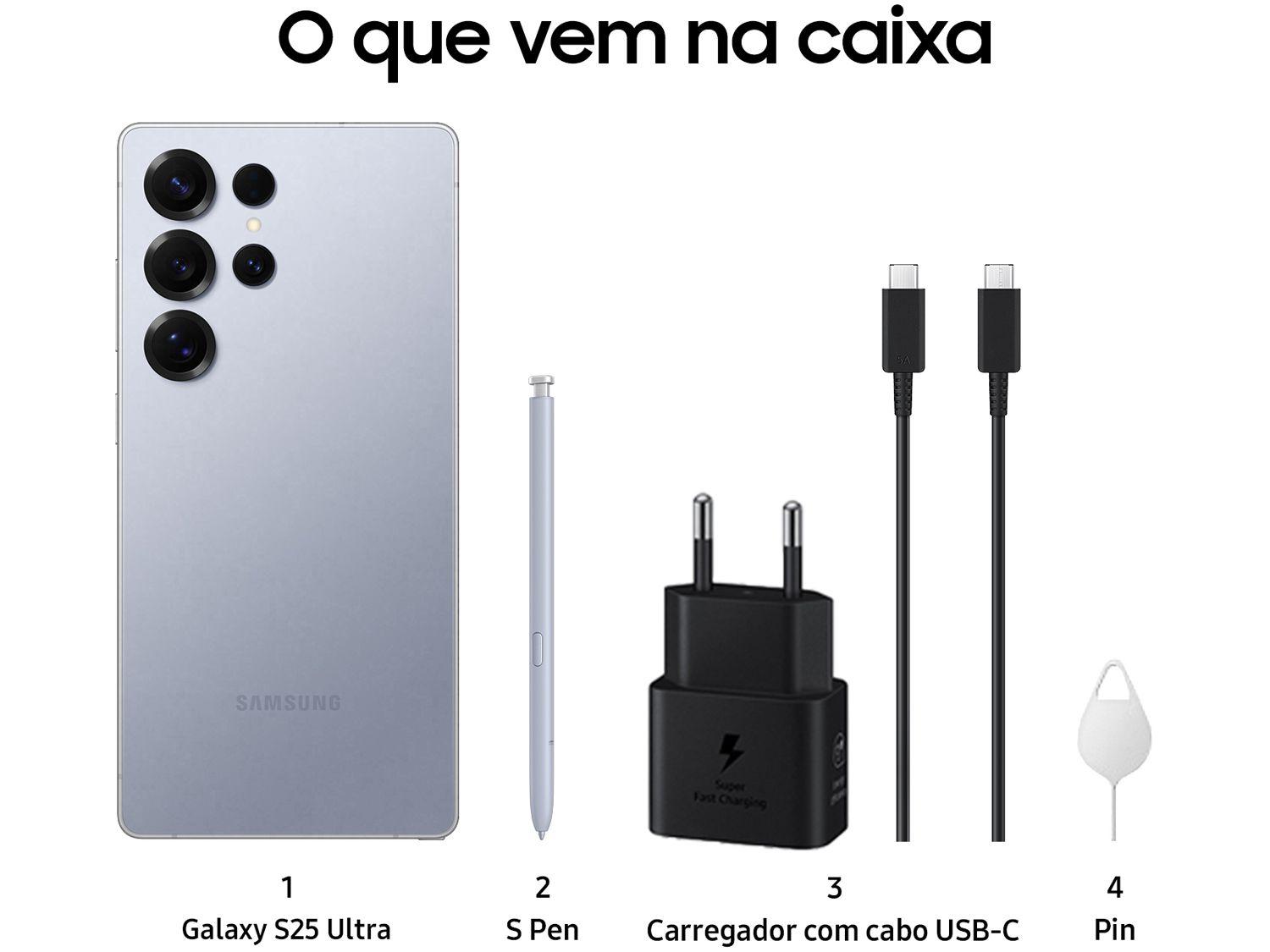 Samsung Galaxy S25 Ultra 5G 256GB Galaxy AI Titânio Azul 6,9