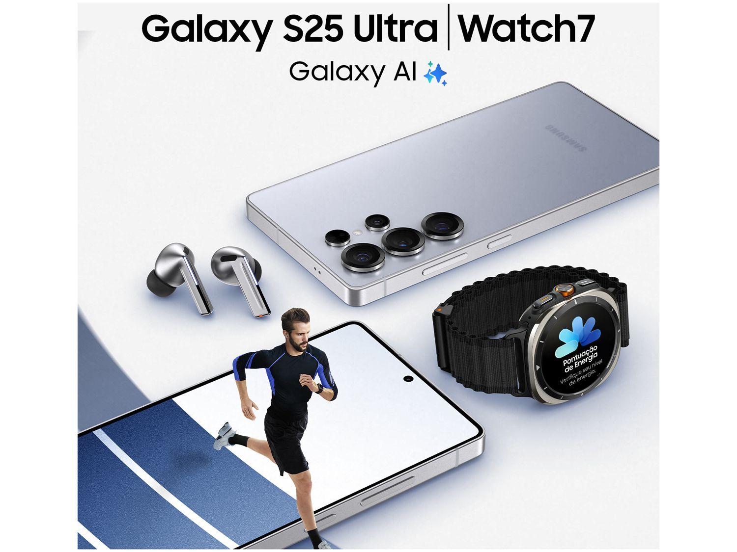 Samsung Galaxy S25 Ultra 5G 256GB Galaxy AI Titânio Cinza 6,9" 12GB RAM Câm. Quádrupla 200+50+10+50MP Bateria 5000mAh Dual Chip