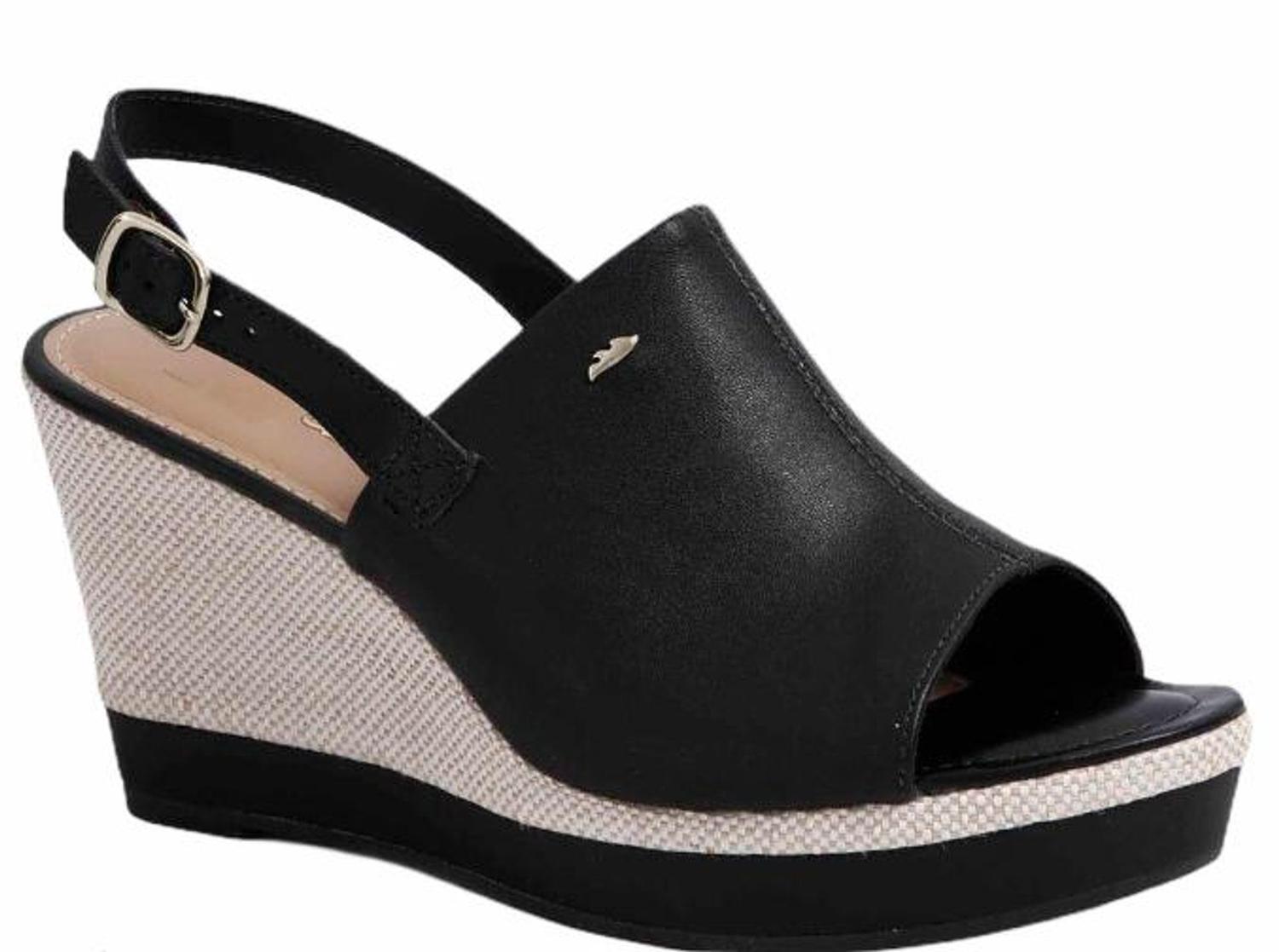 sandalia anabela baixa dakota