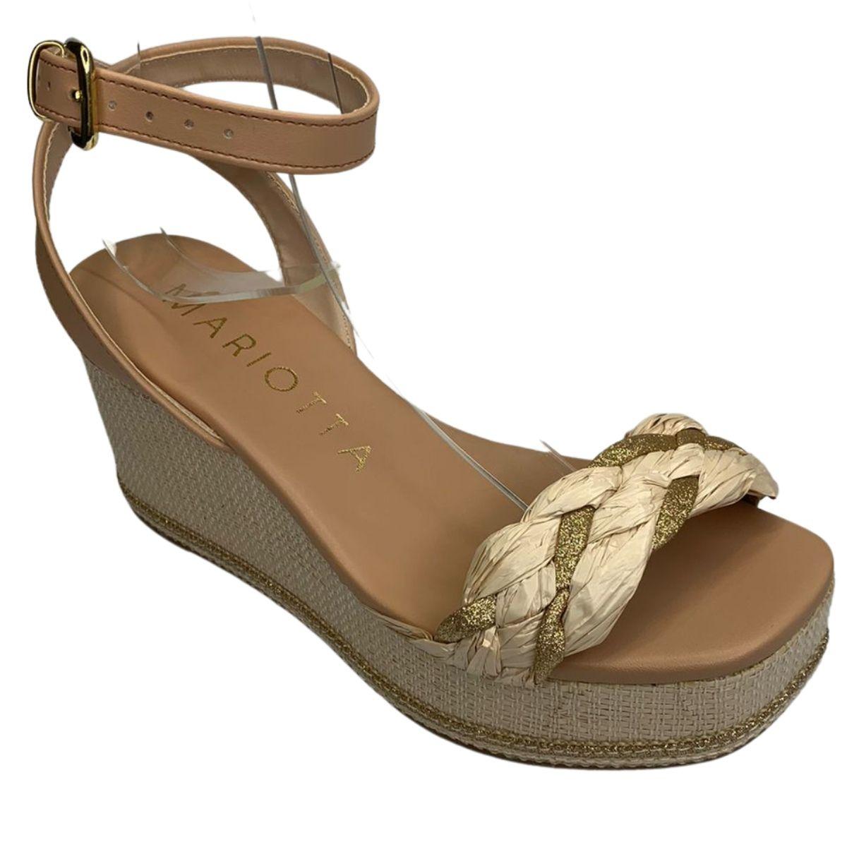 Anabela Feminina Sandalia Mariotta Anabela Tamanco Anabela