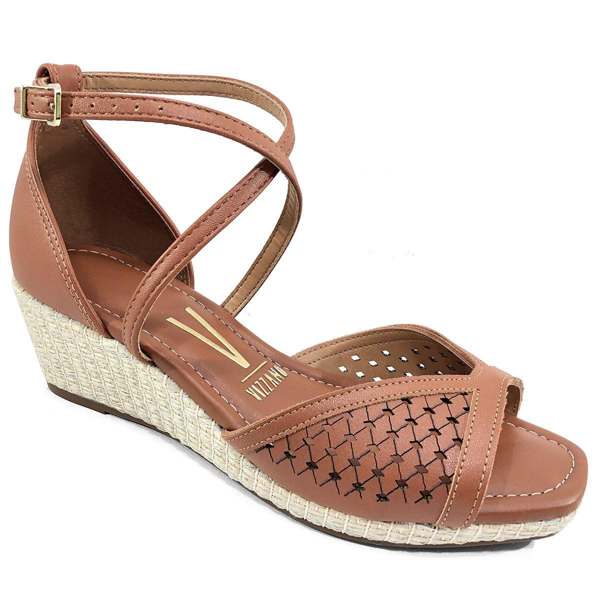 sandalia baixa de tiras