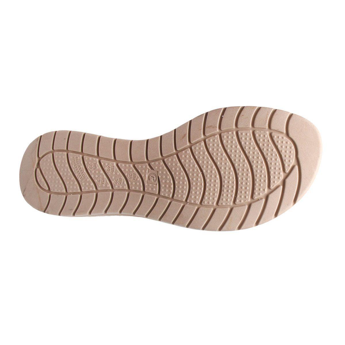 sandália anabela comfortflex papete feminina