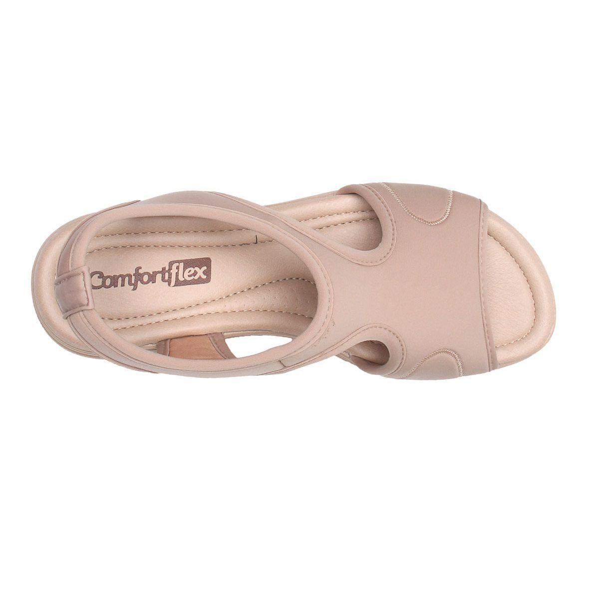 sandália anabela comfortflex papete feminina