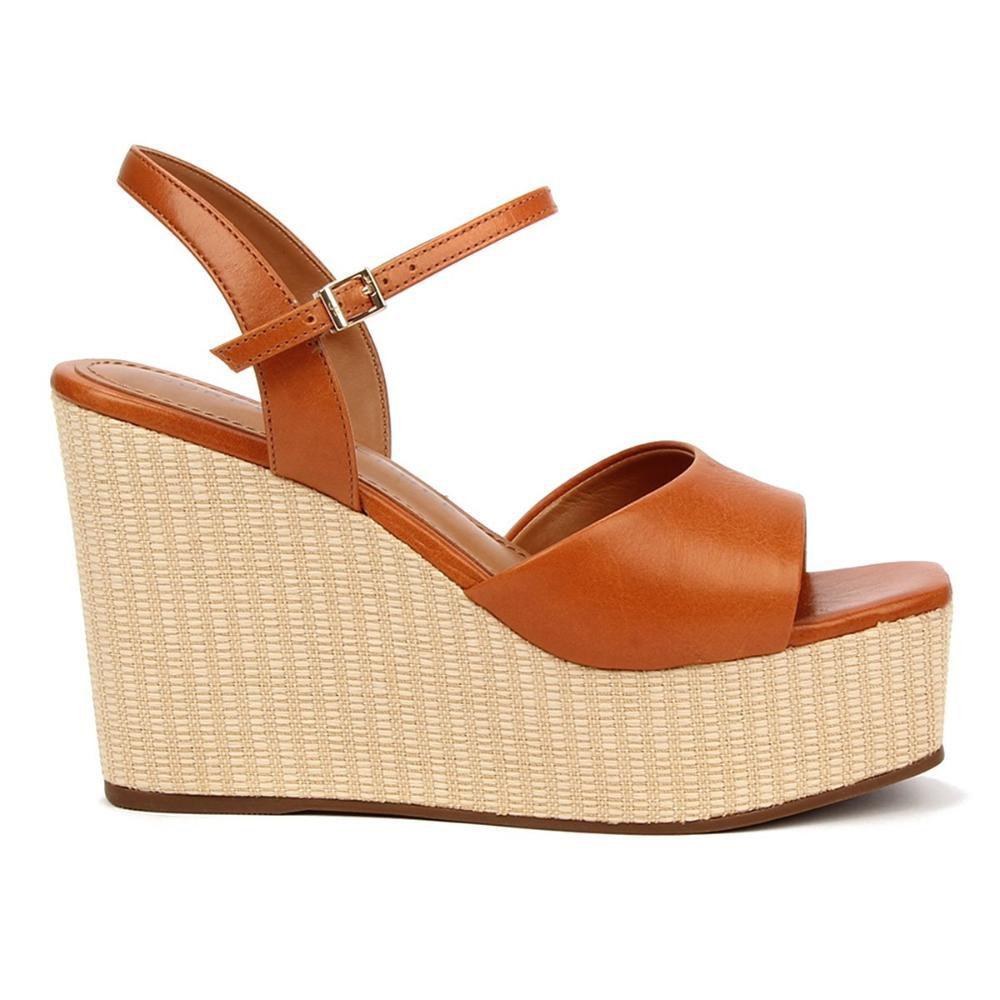 Sandália Anabela Couro Jorge Bischoff Salto Alto Feminina - Sandália  Feminina - Magazine Luiza