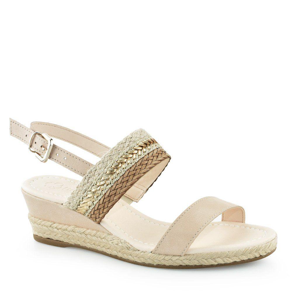 sandália anabela espadrille bebecê