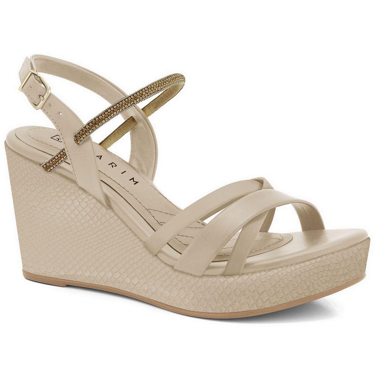 Anabela Feminina Sandalia Anabela Ramarim Sandalia Anabela