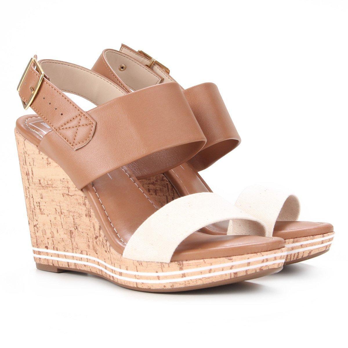 sandalia anabela cortiça