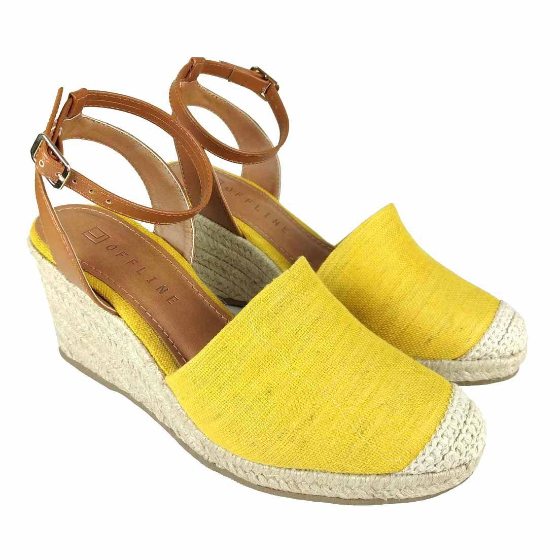 Sandália Mississipi Anabela Cordas Amarela | Dakota loja online de calçados  - Acesse já! - Sandália Mississipi Anabela Cordas Amarela | Mississipi