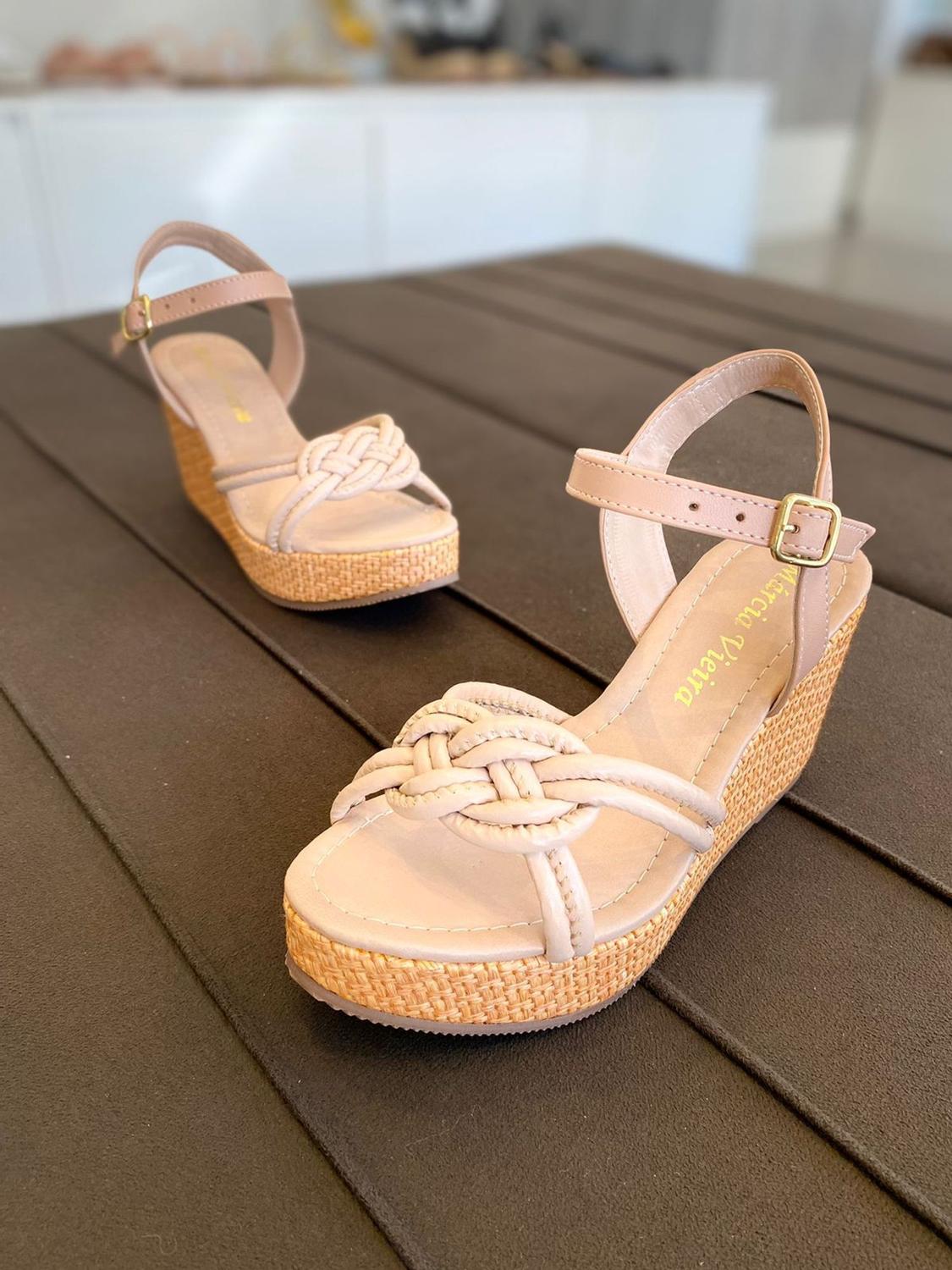 Sandálias Anabela Sapatos Women's Fashion Passarela CalÇados