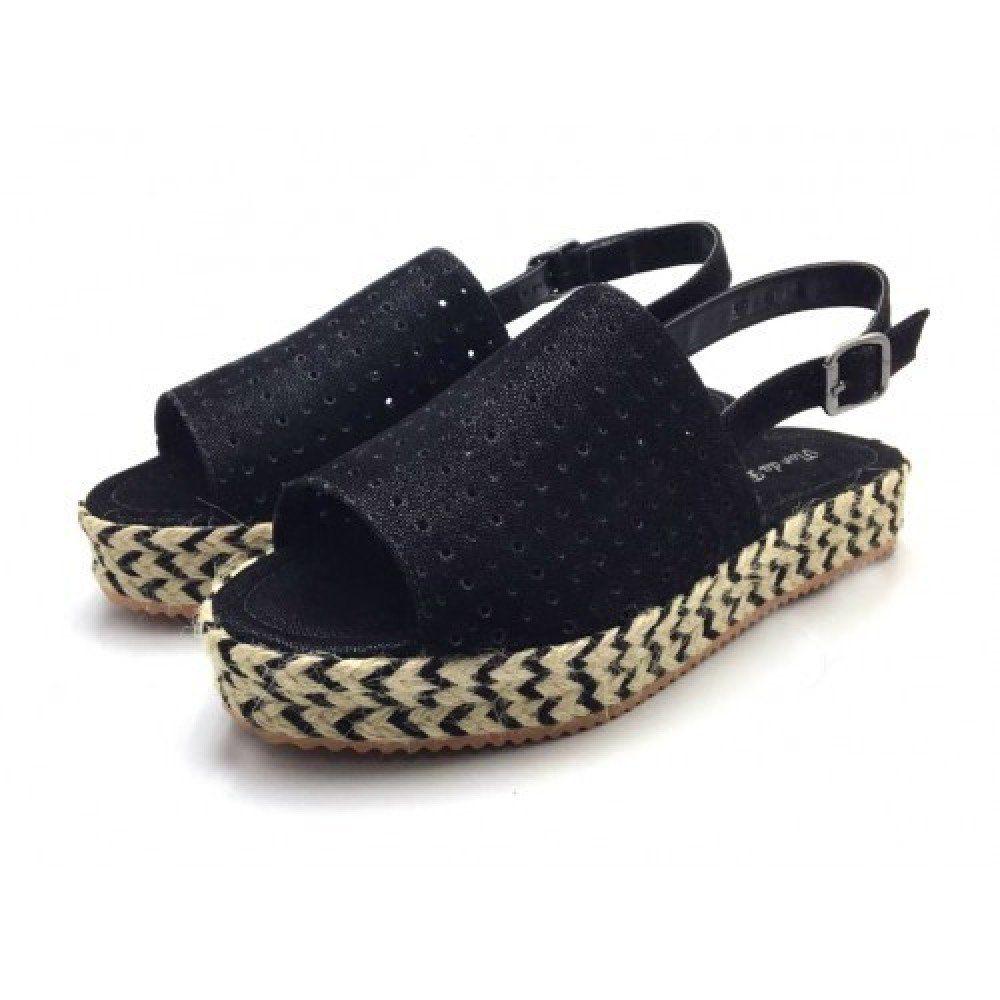 sandalia rasteira anabela