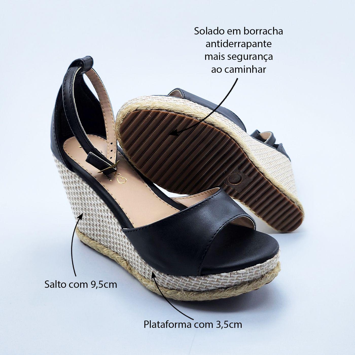 Salto Anabela Sandalias Salto Confortavel Anabela Corda